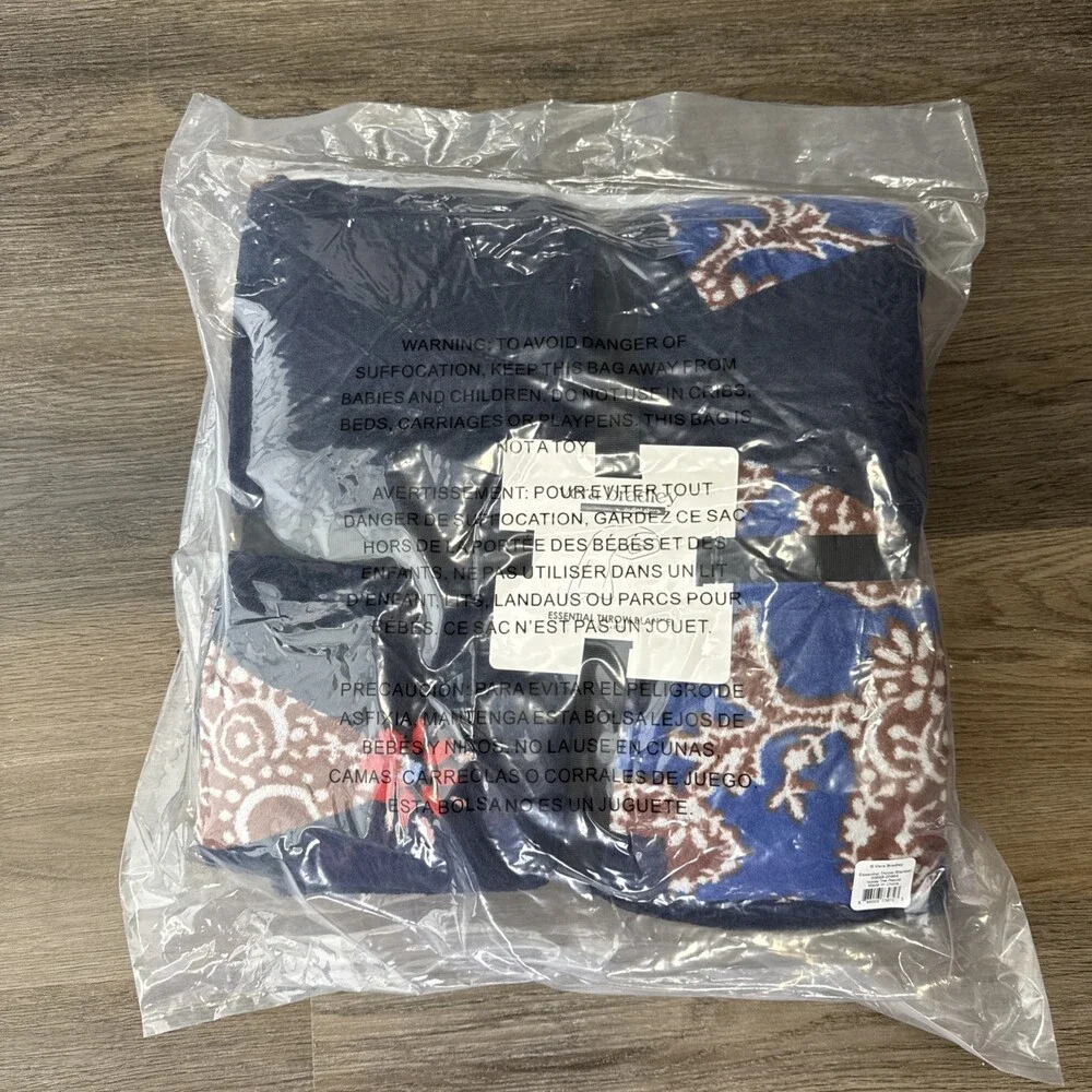 Vera Bradley~Holiday Tree Peacock~Throw Blanket~ 50688-20964~Blue~ 80” X 50”~NWT
